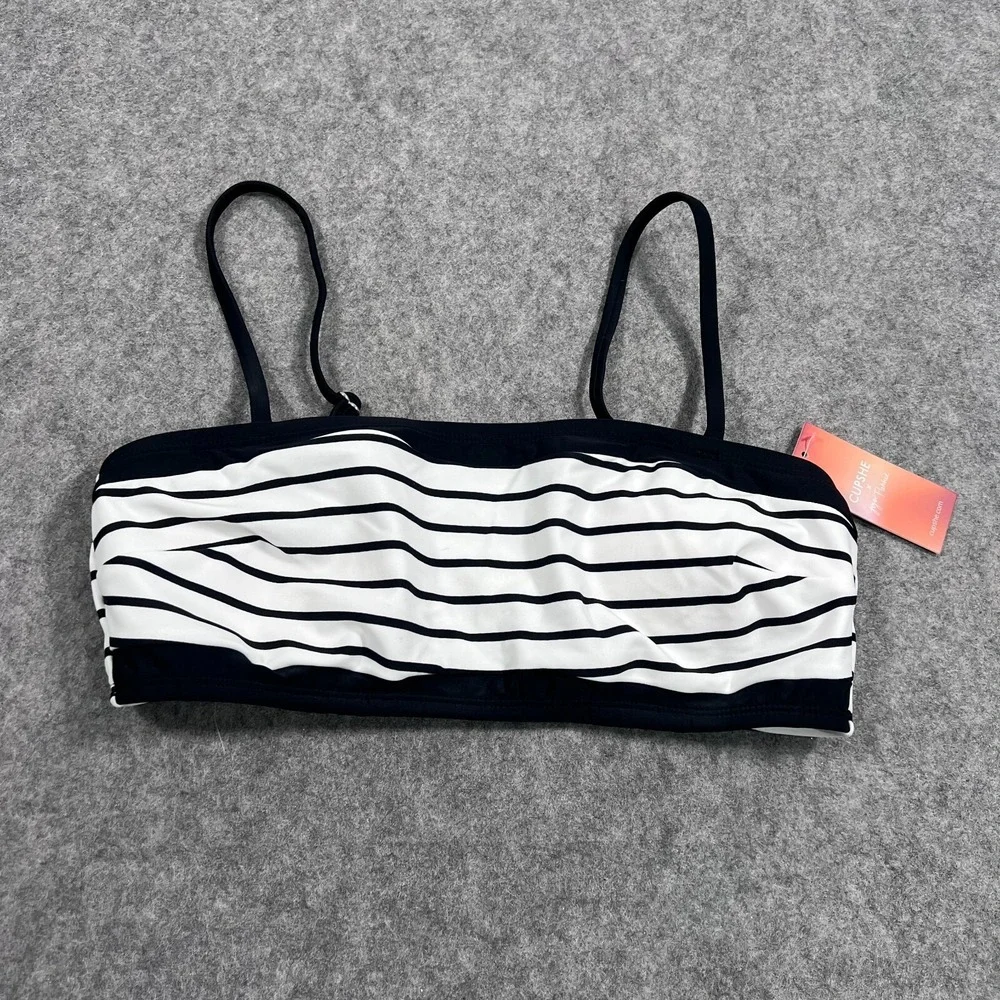 NWT Cupshe x‎ Jojo Fletcher Escaping Stripe Bikini Top Women's Size Medium